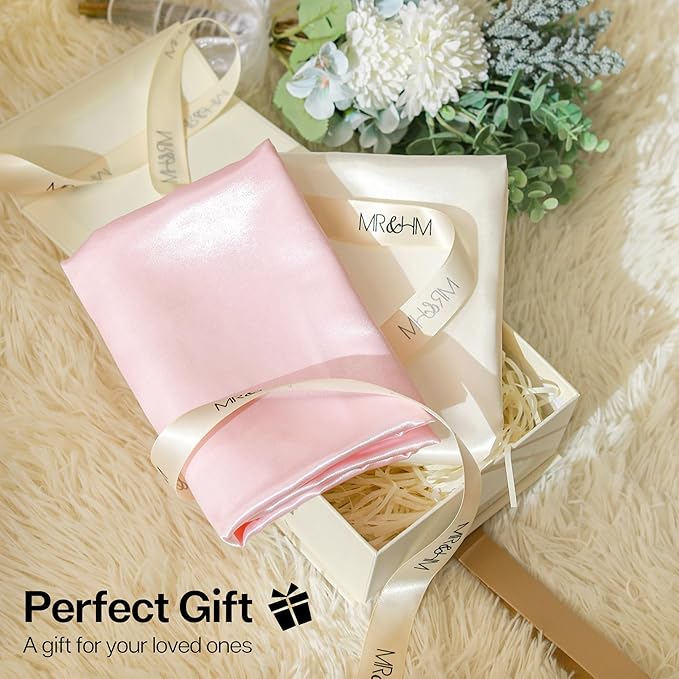 MR&HM Satin Pillowcase for Hair and Skin, Silk Satin Pillowcase 2 Pack - Image 6
