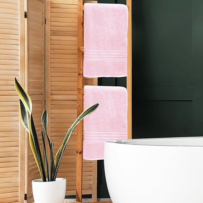 BOUTIQUO 100% Cotton 2 Pack Bath Towel Set 28x55 inches, Eco-Friendly Large - Image 4