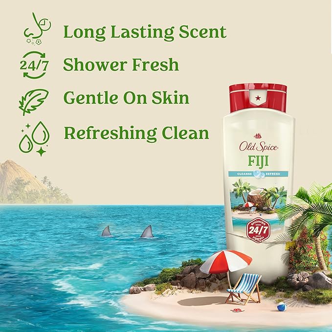 Old Spice Cleansing Body Wash for Men, 24/7 Shower Fresh - Image 2