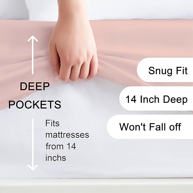 Hotella 100% Microfiber California King Size Fitted Sheet Only, Machine - Image 2