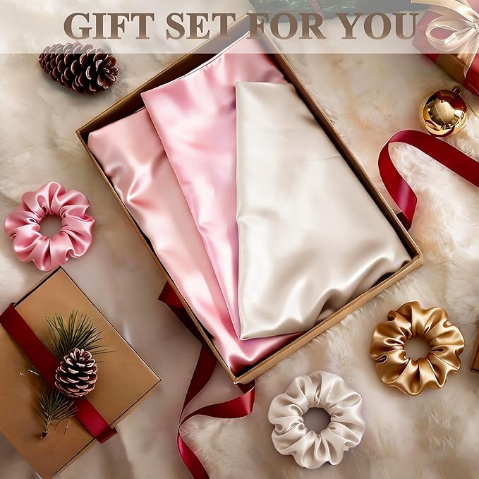 King Satin Pillowcase for Hair 2pc, Similar to Silk Pillow Cases, for Women Men - Image 7