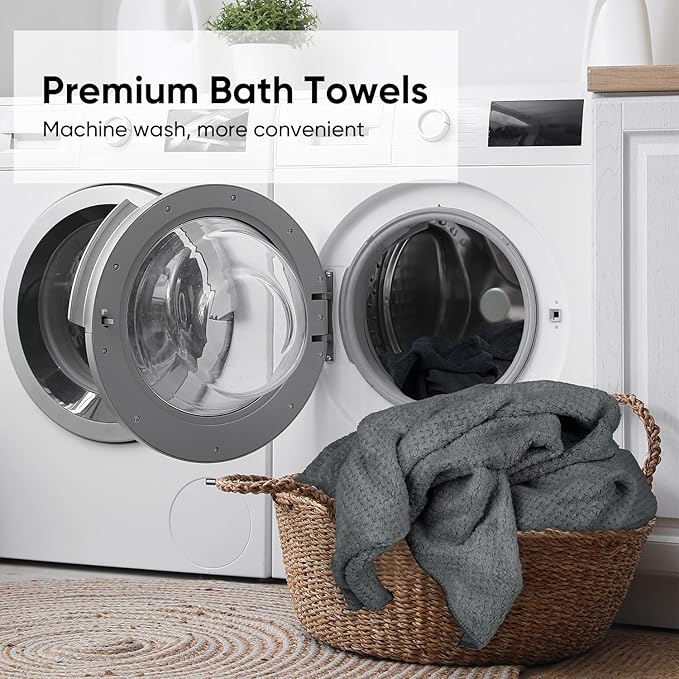HOMEXCEL 6 Pack Bath Towel Set, Microfiber Ultra Soft Highly Absorbent Bath - Image 7