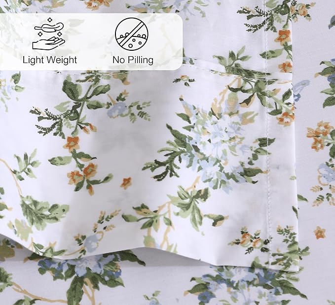 RUVANTI 100% Cotton Sheets – California King Percale Bedding, Cooling & - Image 4