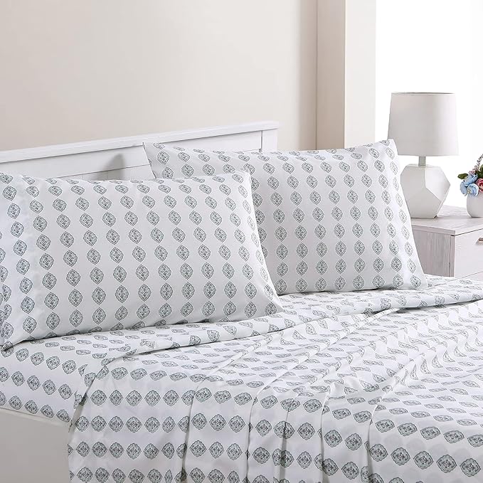 Modern Threads Printed 3-Piece Extra Soft Bedding Sheets & Pillowcase Set - Image 2