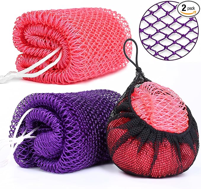 2 Pack African Net Sponge Exfoliating Body Scrubber Bath Sponge by Unknown
