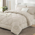 CozyLux California King Comforter Set Beige by CozyLux