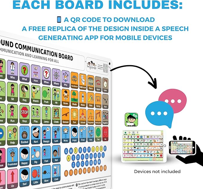 Weather-Proof Aluminum School Playground Communication Board for Autism - Outdoor Inclusive Communication Aid, Lightweight & Durable for Autism & Inclusive Play