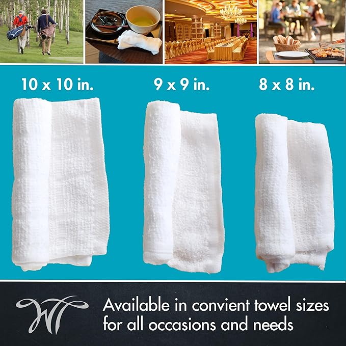 White Towel Services 8" x 8" in Moist Cotton Towel Individually Wrapped - Image 8