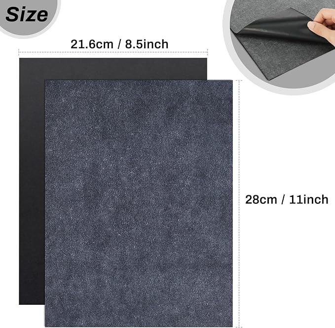 Carbon Transfer Copy Paper with Embossing Stylus Tool for Tracing, Cridoz 30 Sheets Graphite Transfer Tracing Paper with 5 Pcs Embossing Dot Tools for Tracing on Wood, Paper, Canvas (8.5 by 11 Inch)