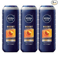 NIVEA MEN Boost Body Wash, Citrus Scent and Caffeine Enriched, 3-in-1 Men's by NIVEAMen