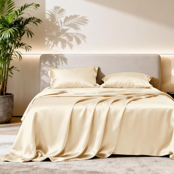 Love's cabin Satin Queen Sheets Set by Lovescabin