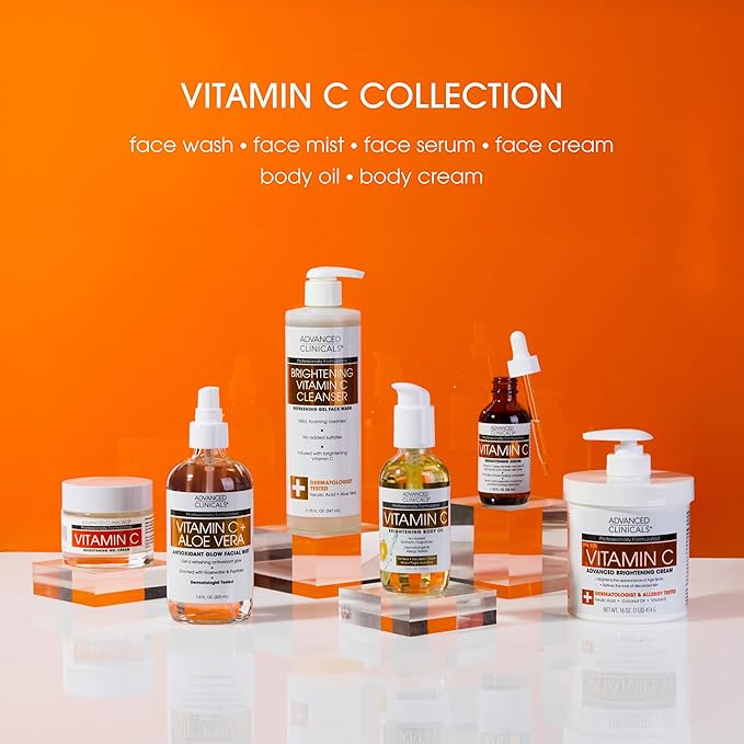 Advanced Clinicals Brightening Vitamin C Body Cream Lotion + Vitamin C & - Image 9