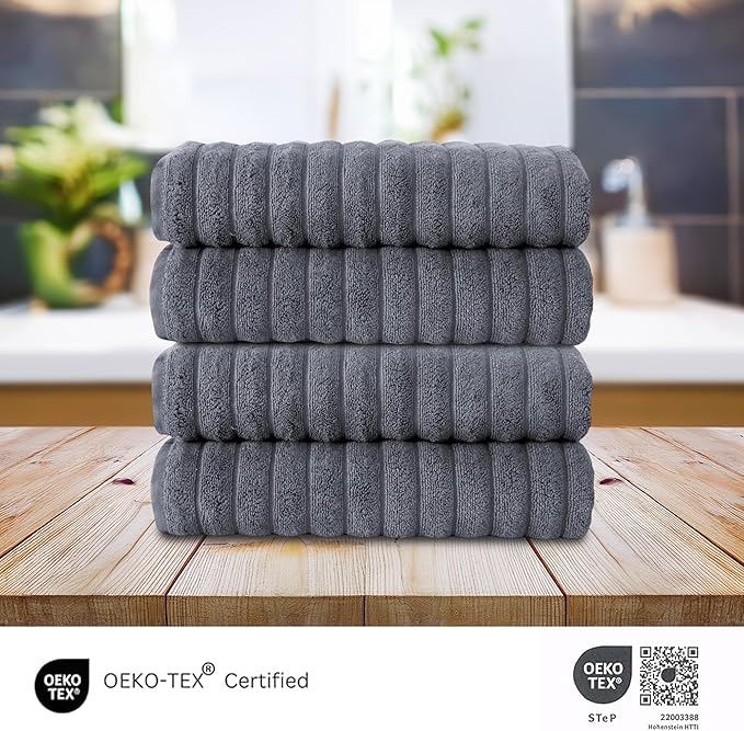 Classic Turkish Towels CTT Premium 4 Pack Bath Towels Set, Made - Image 5