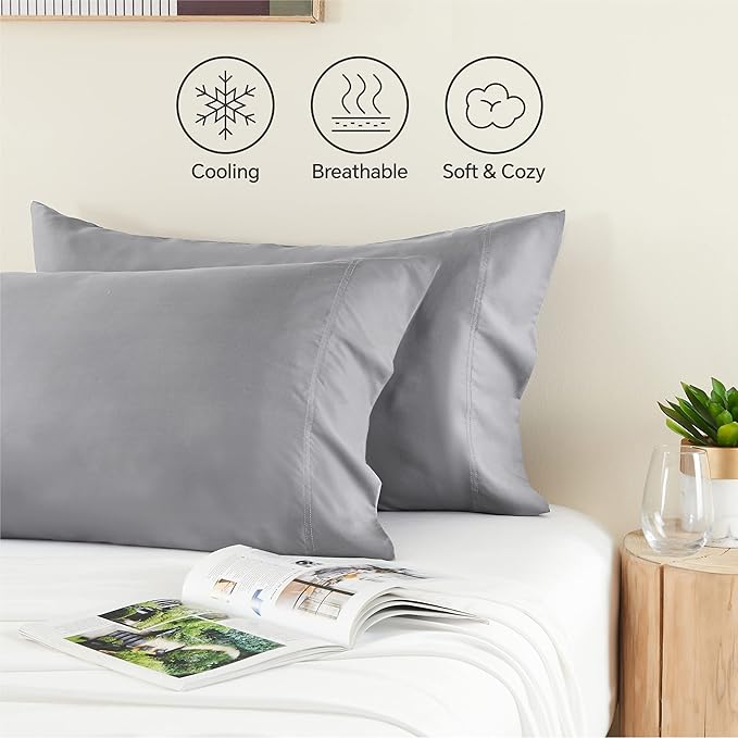 BEDELITE Pillow Cases Standard Size Set of 2, Rayon Derived from Bamboo - Image 4