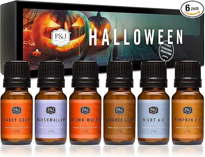 P&J Fragrance Oil Halloween Set | Autumn Wreath, Pumpkin Pie, Candy Corn by PJTrading