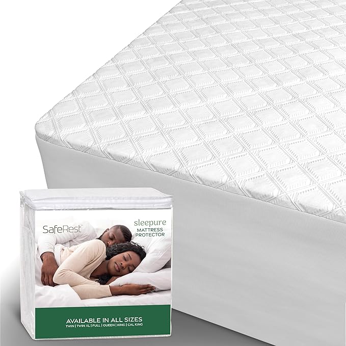 SafeRest Waterproof Twin XL Size Mattress Protector by SafeRest