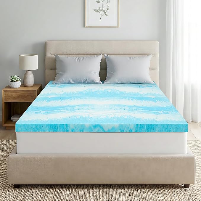IULULU Cal King Size Mattress Topper, 4 Inch Gel Memory Foam Topper, Plush by IULULU