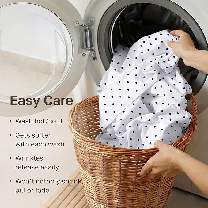 California Design Den Soft 100% Cotton Full Sheet Set, 400 TC Good Housekeeping - Image 7