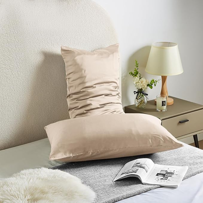 Silk Pillow Cases 2 Pack Mulberry Silk Pillow Cases Soft Breathable Both Sided - Image 2