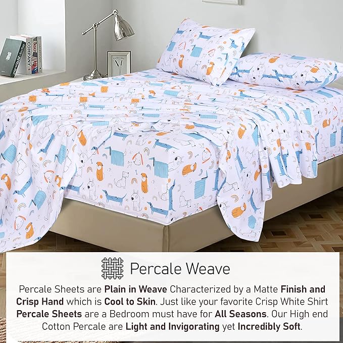 RUVANTI 100% Cotton Sheets – Full Size Percale Bedding, Cooling & Breathable - Image 6