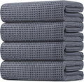 HOMEXCEL Waffle Bath Towels Set 4 Pack, Premium Microfiber Bathroom Towels by HOMEXCEL