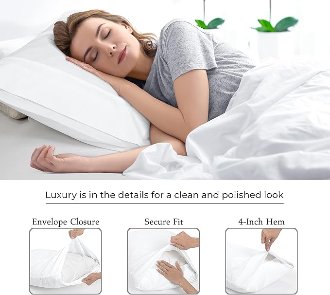 Royale Linens White Pillowcase Set of 12 - Image 6