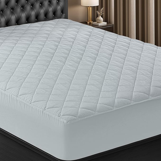 Utopia Bedding Quilted Fitted Mattress Pad, King Size, Elastic Fitted Mattress by UTOPIABEDDING