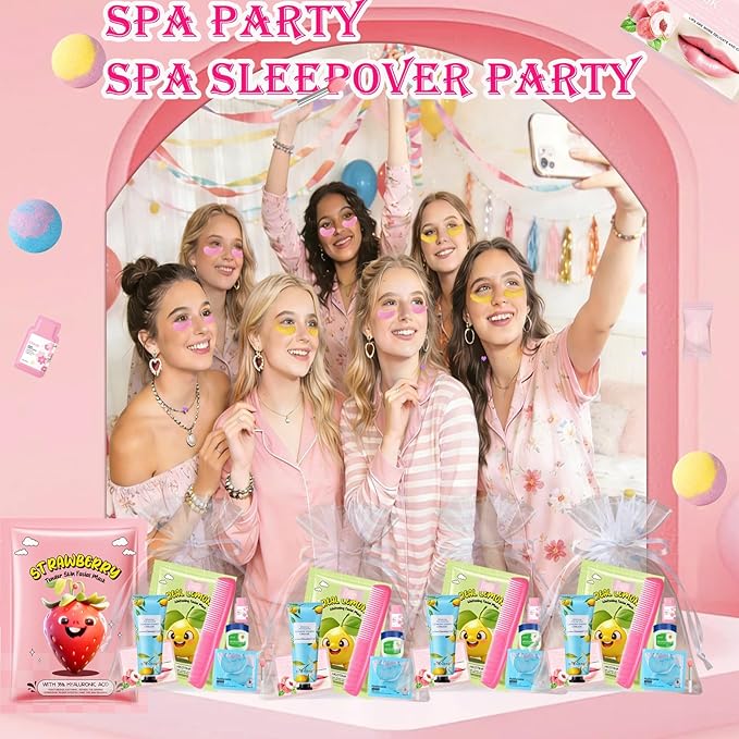 144 PCS Spa Party Supplies for Women, Spa Party Favors Include Face Masks - Image 4
