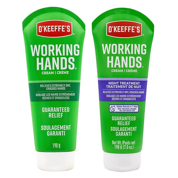 O'Keeffe's Working Hands Hand Cream Plus Night Treatment Cream Bundle - 7 oz by OKeeffes