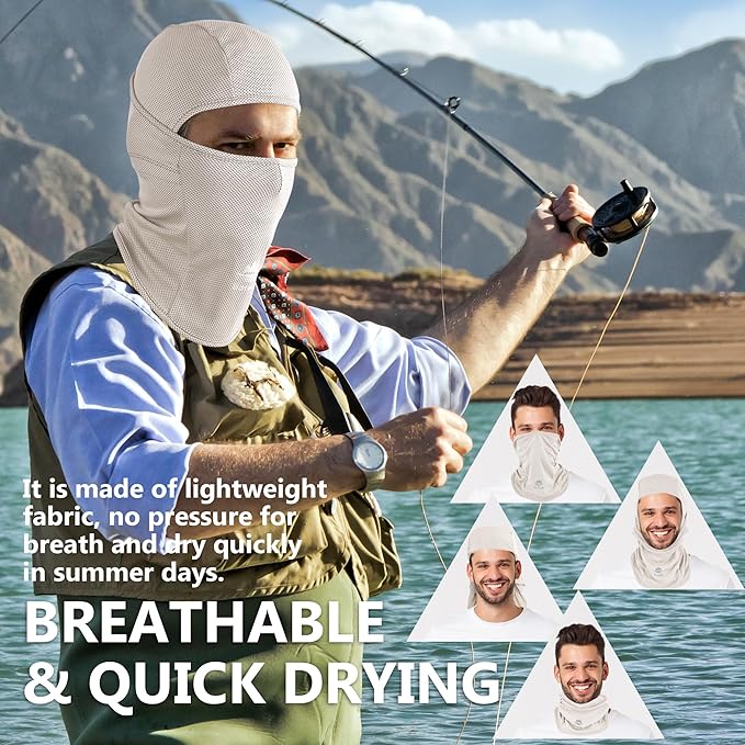 Balaclava Face Mask Sun UV Protection Breathable Full Head Mask - Image 4