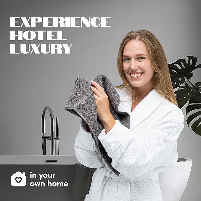 White Classic Gray Hand Towels for Bathroom Cotton Hand Towel Bulk for Gym - Image 7