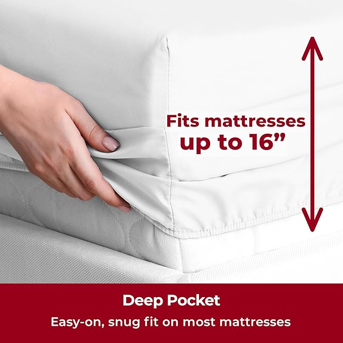 Mellanni Split King Sheets Set - Image 5