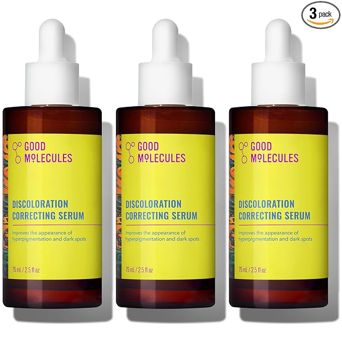 Good Molecules Discoloration Correcting Serum Pack 3 – 75 ml / 2.5 fl oz Each | by GoodMolecules