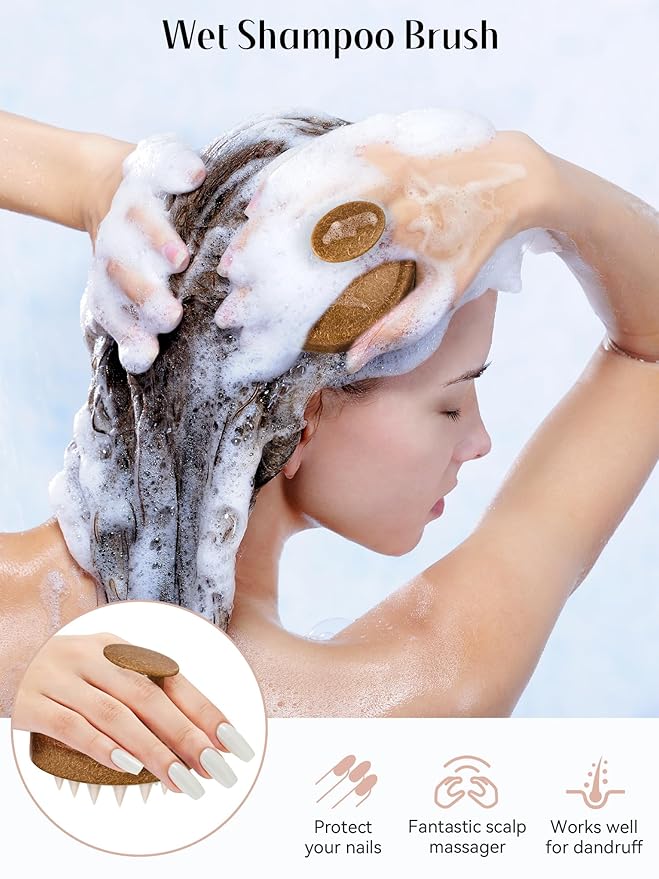 HEETA Scalp Massager Hair Growth, Soft Silicone Scalp Scrubber Shampoo Brush - Image 3
