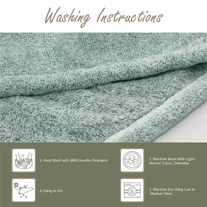 myHomeBody Hair Towel Wrap, Luxury Quick Drying Turban, Ultra Soft Absorbent - Image 6