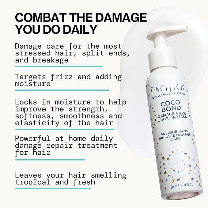 PACIFICA Beauty, Coco Bond Damage Care Leave-In Repair Mask Treatment, Dry & - Image 6
