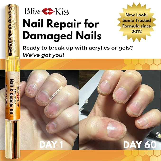 Bliss Kiss | 1 Milk & Honey | Nail Oil Cuticle Pen w/Vitamin E & Jojoba⏤Nail - Image 3