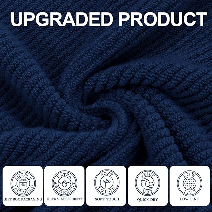 VOOVA & MOVAS Bath Towels, Large 30" x 56" - Image 2
