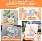 Vellum Paper 8.27 x 11.8 Translucent-Printable - Translucent Vellum Paper Tracing for Crafts Tracing,Drawing,Card Overlays,Invitation Envelope 30 Sheets