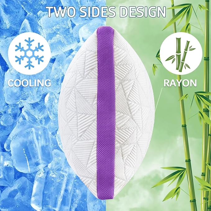 BETU Cooling King Size Pillows Set of 2, Shredded Memory Foam Cool Pillows - Image 2