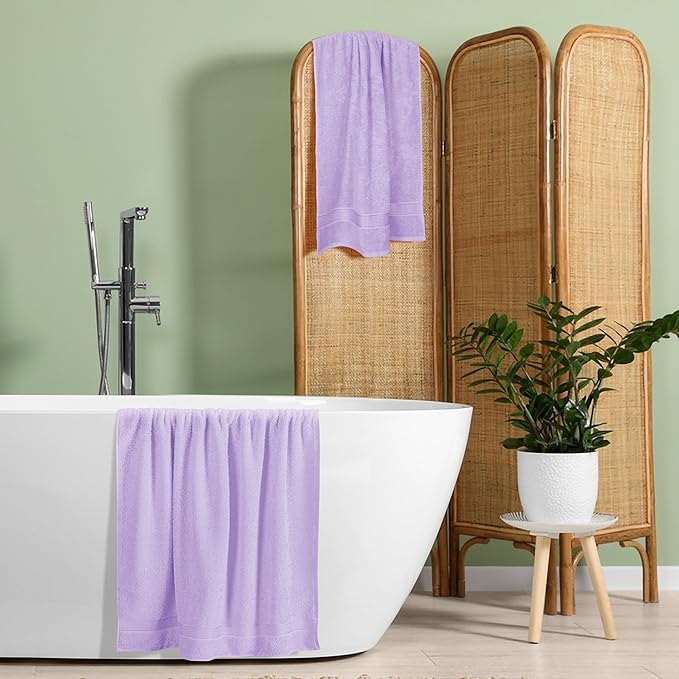 Elvana Home Cotton 2 Pack Oversized Bath Towel Set 28x55 inches, Large Bath - Image 5