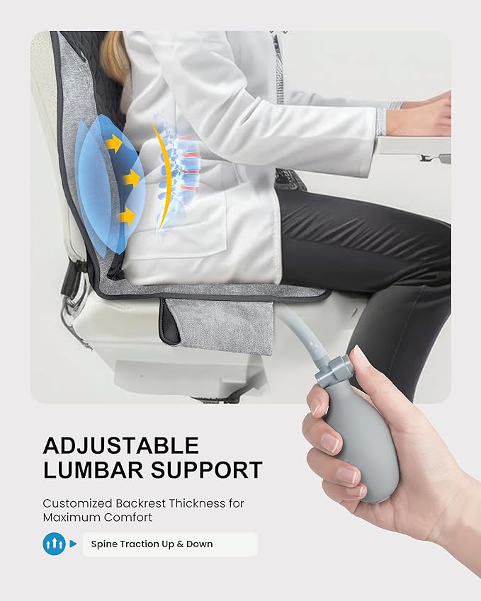 COMFIER Back Massager with Heat, Massage Chair Mat with Adjustable Lumbar - Image 3