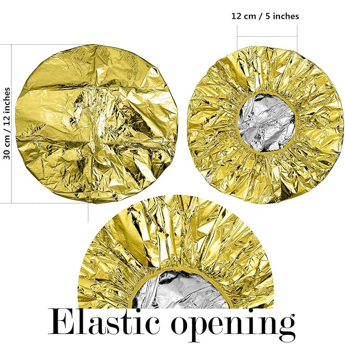12 Pieces Deep Conditioning Caps Aluminum Foil Reusable Hair Processing Hair - Image 3