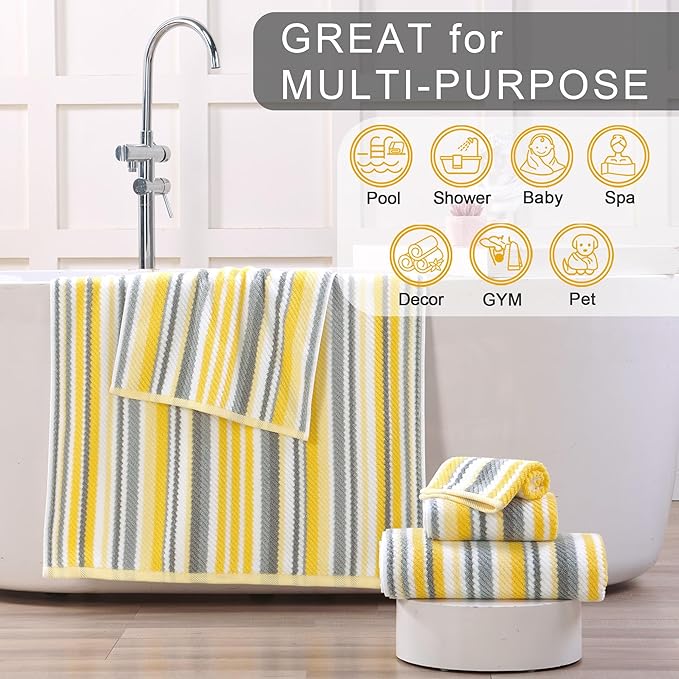 Quick Dry Hand Towels for Bathroom, 4 Pack 16"x27" - Image 5
