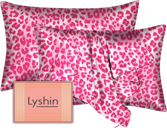 Silk Pillow Cases 2 Pack Standard Size by LYSHINSILKPILLOWCASES