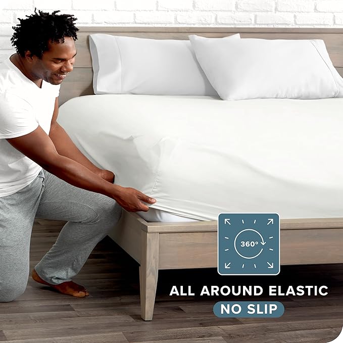 Bare Home Fitted Bottom Sheet Full XL Size - Image 3