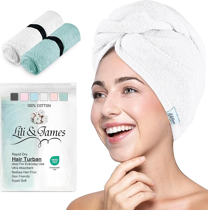 Cotton Towel Wrap for Women/Kids | Quick Dry, Soft & Absorbent 420-GSM Wrap by LiliJames