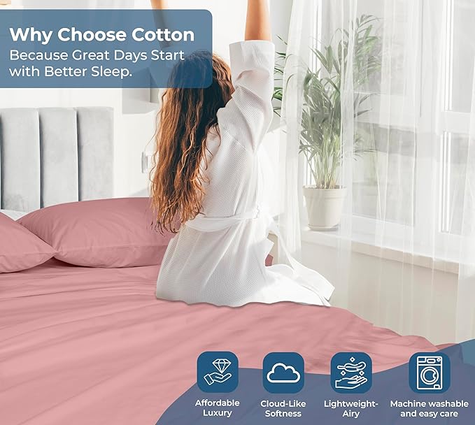 Royale Linens 100% Organic Cotton Twin XL Flat Sheet Only - Image 7