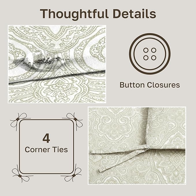 California Design Den Natural 100% Cotton Twin Duvet Cover/Twin XL Only - Image 6