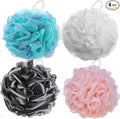 BTYMS 4 Pieces Shower Loofahs Bath Sponges 60g/pcs Mesh Puffs Body Scrub Luffas by BTYMS
